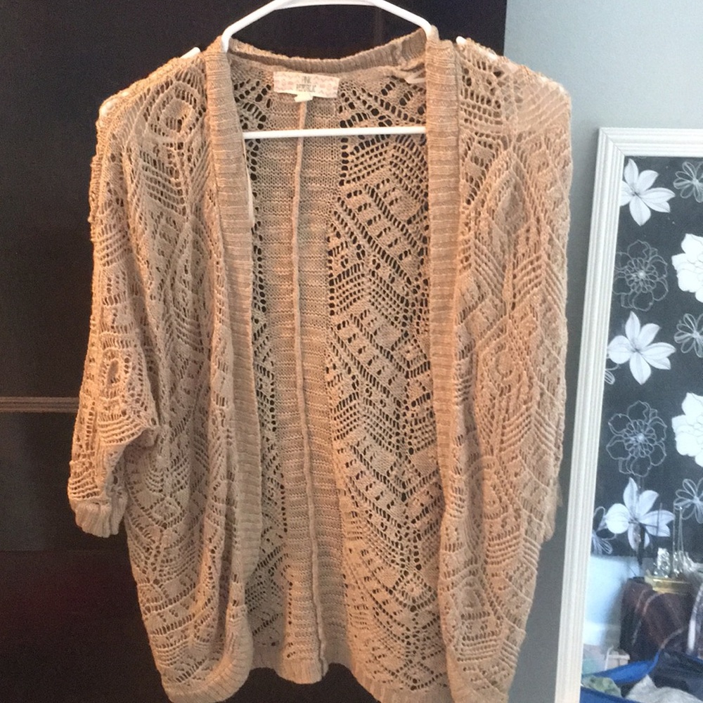 Tan cardigan